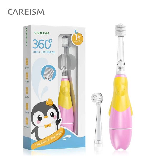 【CAREISM】360兒童電動牙刷-甜心粉 CAREISM,日本兒童電動牙刷,sonic電動牙刷,聲波電動牙刷,幼童牙刷,替換刷頭,刷頭組,音波震動,360牙刷,杜邦刷毛,