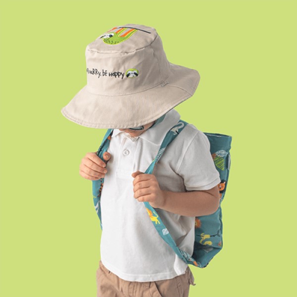 Flapjack 兒童3in1雙面浴巾/背包-動物園（綠） 