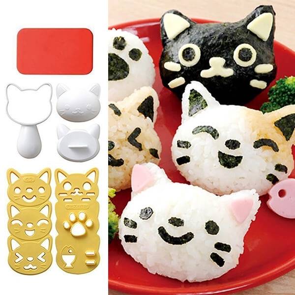 日本Arnest親子料理小物-貓咪飯糰壓模組 