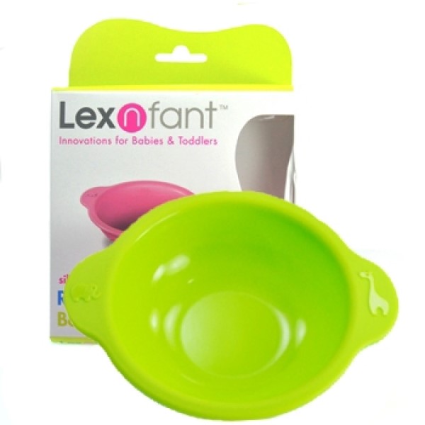 Lexliving 矽膠雙耳餵食餐碗-綠 