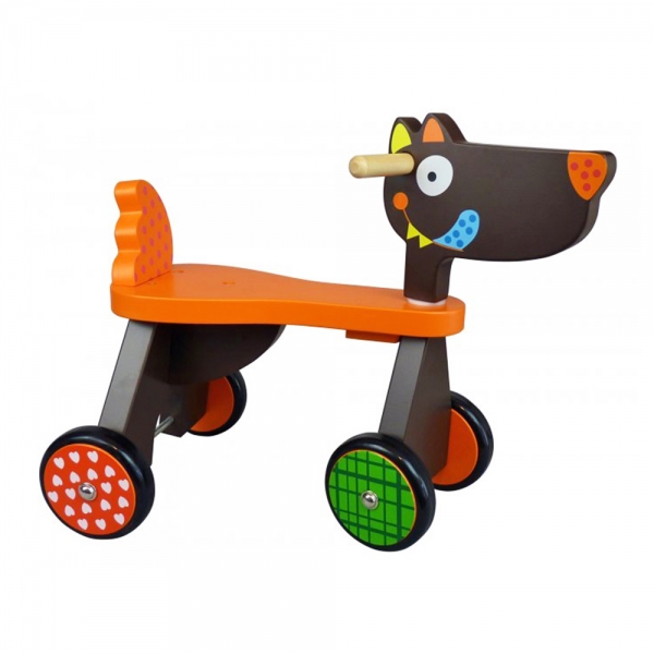 【ebulobo】大野狼四輪玩具車 ebulobo,木製四輪車,大野狼四輪玩具車,幼兒騎乘玩具,法國ebulobo,