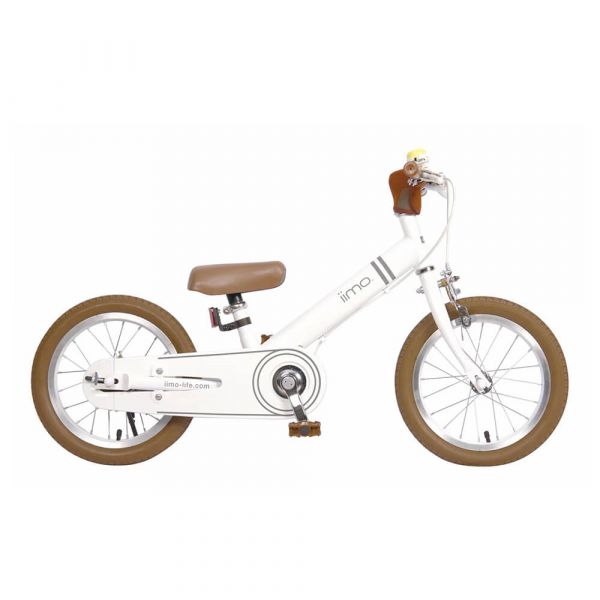 日本iimo二合一平衡滑步/腳踏車14吋-時尚白 