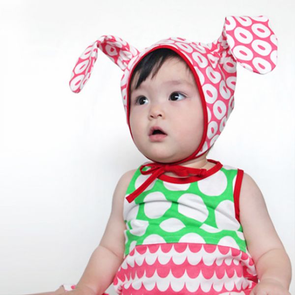 日本Alohaloha可愛動物寶寶帽-小兔子 