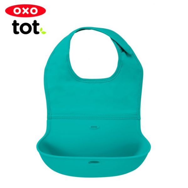 OXO隨行好棒棒圍兜-靚藍綠 