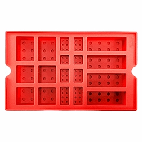 OXFORD 積木造型DIY製冰盒矽膠模具-紅