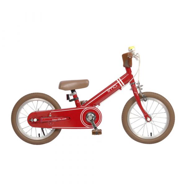 日本iimo二合一平衡滑步/腳踏車14吋-經典紅 