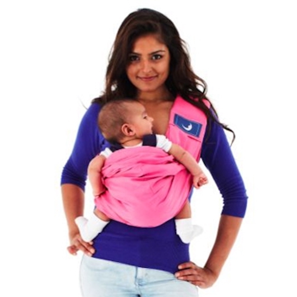 BabaSling 新生兒抱嬰揹巾/單肩揹帶(3.5-15kg)淺粉紅色 