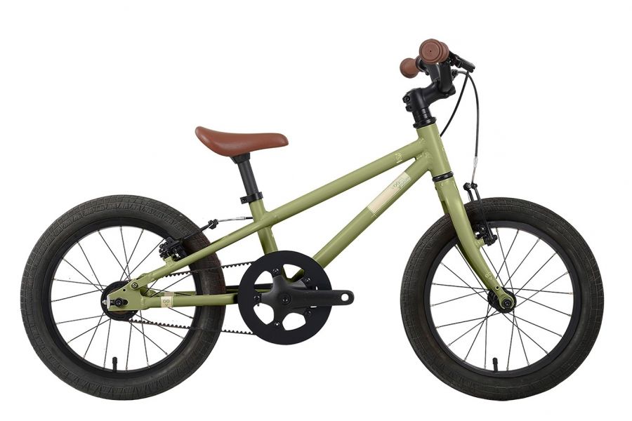 【voom voom bikes】16吋皮帶傳動兒童腳踏車(橄欖綠) voomvoom,16吋腳踏車,兒童腳踏車,kids bike,時尚灰,105cm適用,皮帶傳動,belt drive,