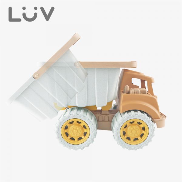 【LUV質感生活】環保小麥稈⼤⼒⼠工程車 LUV,推土機,堆土機,大力士推土機,挖土機,沙灘玩具,玩沙玩具,挖掘機