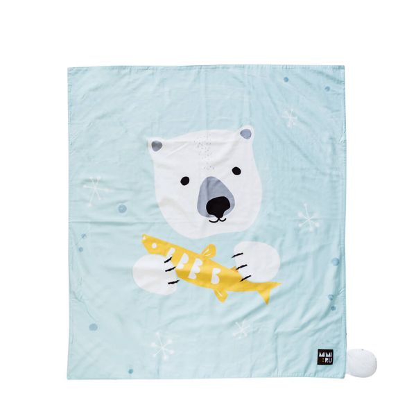 GGUMBI/MIMIRU 竹纖維防蟎透氣睡墊三件組 (童枕+涼被+涼墊) - 小熊 