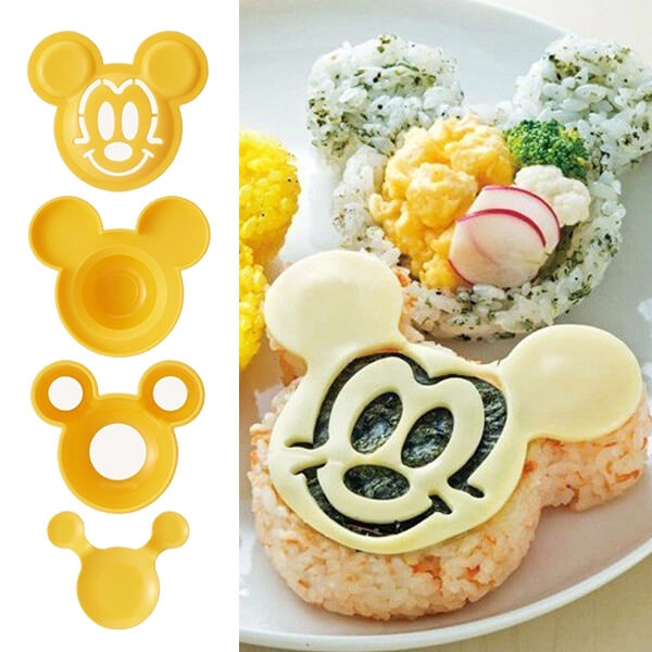 Disney迪士尼 米奇飯糰壓模(頭型/黃) 