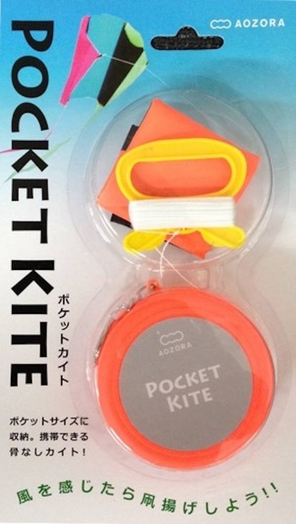 日本POCKET KITE輕巧摺疊式口袋風箏(花色隨機) 