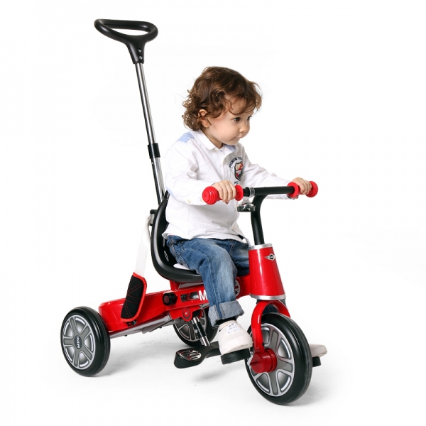 【Mini Cooper】折疊三輪車10吋(紅) minicooper,MINI,兒童折疊三輪車,摺疊,寶馬,童車