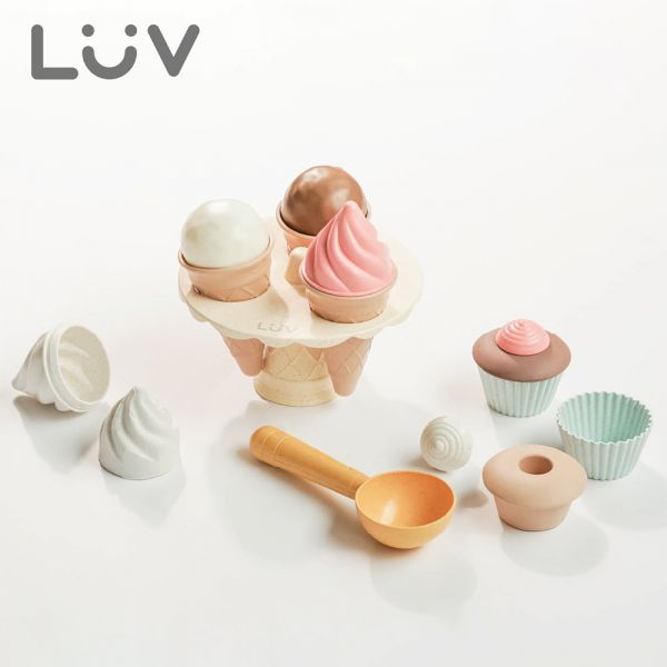 【LUV質感生活】環保小麥稈幸福甜冰淇淋組 LUV,冰淇淋玩沙組,玩沙玩具,戲水玩具,冰淇淋玩具,