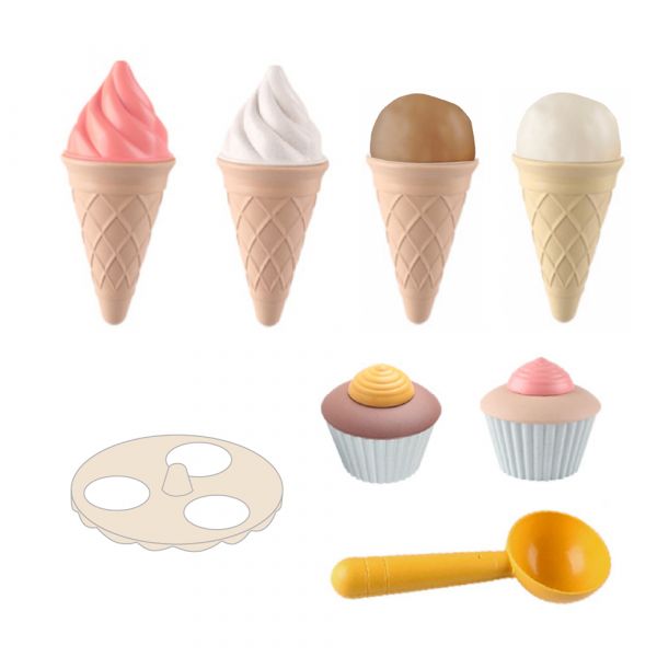 【LUV質感生活】環保小麥稈幸福甜冰淇淋組 LUV,冰淇淋玩沙組,玩沙玩具,戲水玩具,冰淇淋玩具,