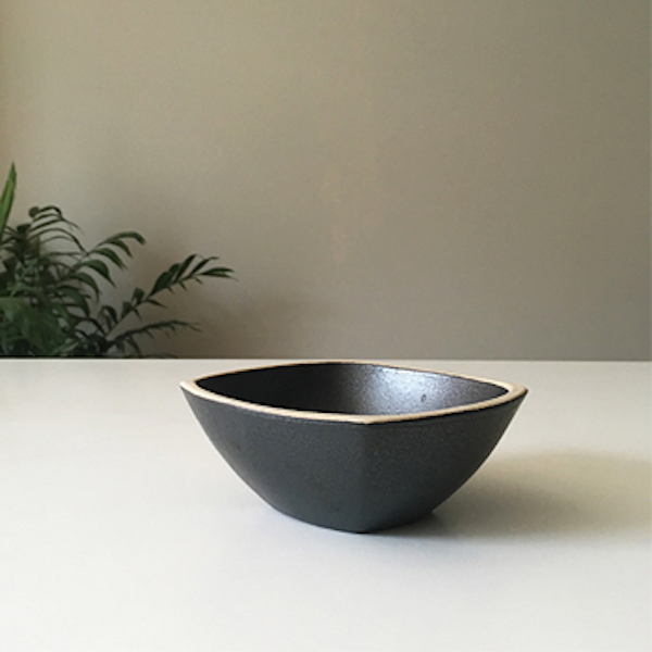 韓國mukyung 手工陶瓷四方碗-黑 