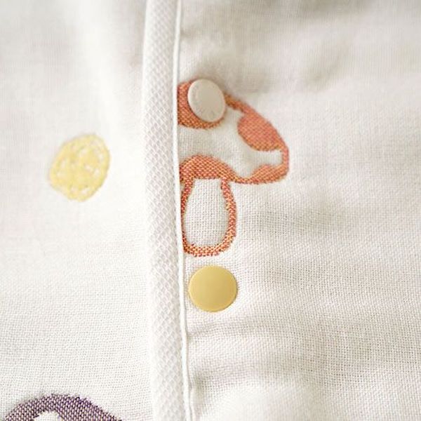 Hoppetta蘑菇六層紗可拆袖成長型睡袍 