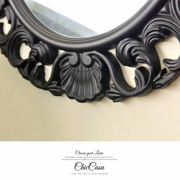 夏洛蒂立體浮雕古典壁掛鏡 迷戀黑 玄關竟,浴室鏡,開店,