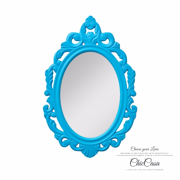 愛莉緹古典浮雕掛鏡 孔雀藍 玄關鏡,浴室鏡,開店,化妝鏡,掛鏡,鏡子