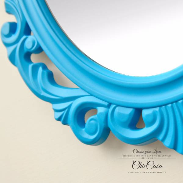 愛莉緹古典浮雕掛鏡 孔雀藍 玄關鏡,浴室鏡,開店,化妝鏡,掛鏡,鏡子
