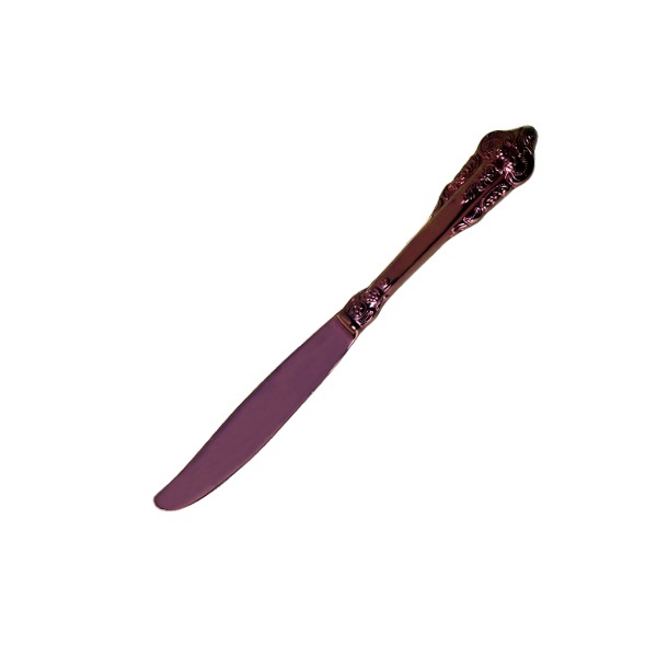 索羅雕花鈦金餐刀 紫羅蘭 