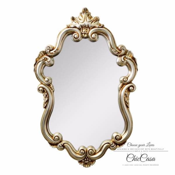 卡洛琳金箔掛鏡 復古銀 玄關鏡,浴室鏡,開店,化妝鏡,掛鏡