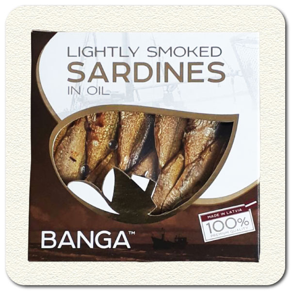 Banga 油漬煙燻沙丁魚罐頭 (原味) 120g 沙丁魚,罐頭沙丁魚,沙丁魚罐頭,Banga
