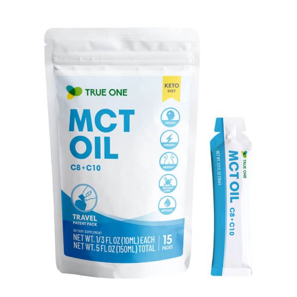 True One Ketogenic Diet MCT Oil Series MCT C8 + C10 Oil mct oil,mct oil benefit,medium chain triglyceride oil,coconut mct oil,bullet coffee,ketogenic diet,coconut oil,keto,MCT Oil Individual Packets factory,guide,wholesaler,distributor