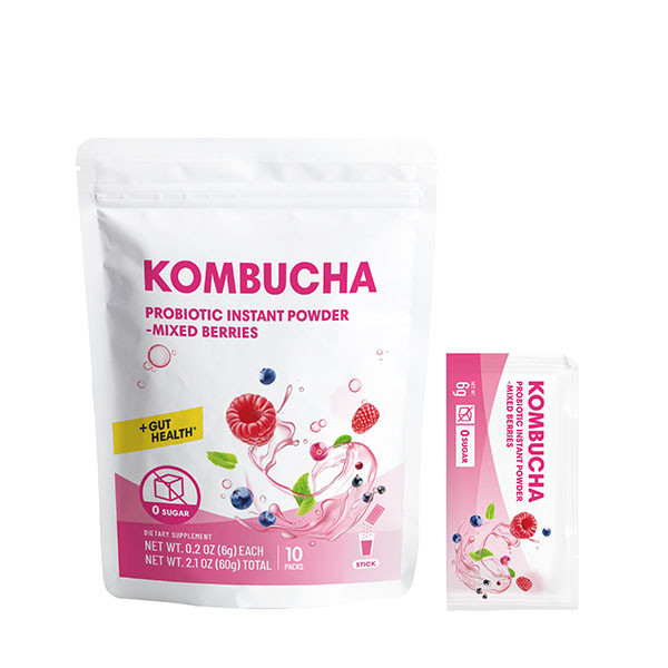 Pack de voyage Probiotics Kombucha Instant Powder Trial Sample Pack kombucha, SCOBY, fermentation, superaliments, vente en gros, thé noir, thé de montagne.