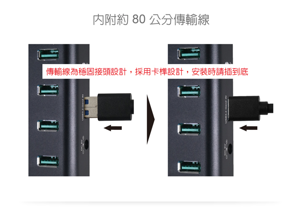 伽利略 USB3.2 Gen2 4埠 Hub 黑/銀可選 H418S-BK 伽利略 USB3.2 Gen2 4埠 Hub 黑/銀可選 H418S-BK