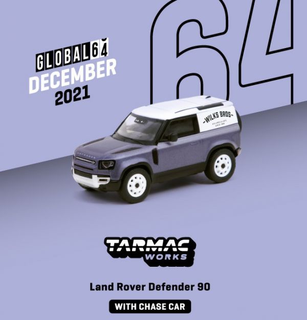 TARMAC WORKS 1/64 LandRover Defender 90 消光灰藍 合金車 TARMAC WORKS,1/64,LandRover Defender 90,消光灰藍,合金車,