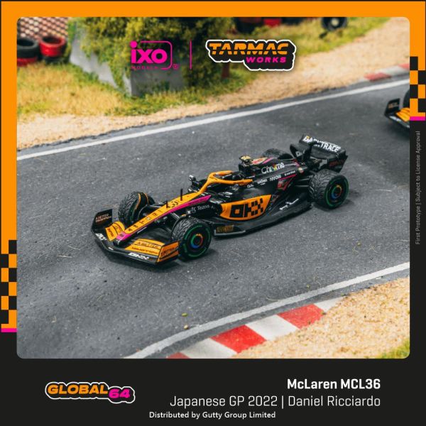 TARMAC WORKS 1/64 麥拉倫 McLaren MCL36 日本GP大賽2022 TARMAC WORKS 1/64 麥拉倫 McLaren MCL36 日本GP大賽2022