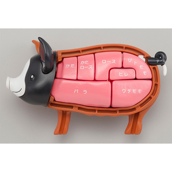 MegaHouse 買一頭豬 黑毛豬立體拼圖 42片 益智玩具 桌遊 燒肉豬,MegaHouse,立體拚圖,益智玩具