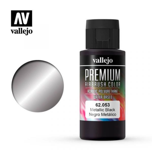 Acrylicos Vallejo 62053 高階色彩 Premium Color 金屬黑色 Metallic Black 60 ml. Acrylicos,Vallejo,62053,高階色彩,Premium,Color,金屬,黑色,Metallic,Black,60 ml. ,