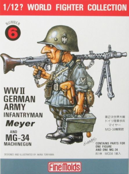 Finemolds 1/12 鳥山明設計 二戰德國陸軍步兵 邁耶/MG34通用機槍 FT6 組裝模型 [請點貨到通知] Finemolds 1/12 鳥山明設計 二戰德國陸軍步兵 邁耶/MG34通用機槍 FT6 組裝模型