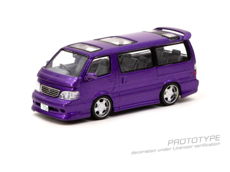 TARMAC WORKS 1/64 豐田 Toyota Hiace Wagon Custom 紫色 TARMAC WORKS 1/64 豐田 Toyota Hiace Wagon Custom 紫色