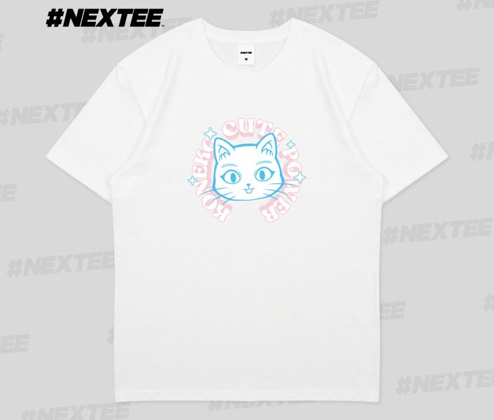 NEXTee KONEKO Cute Power 短袖T恤 白色 NEXTee KONEKO Cute Power 短袖T恤 白色