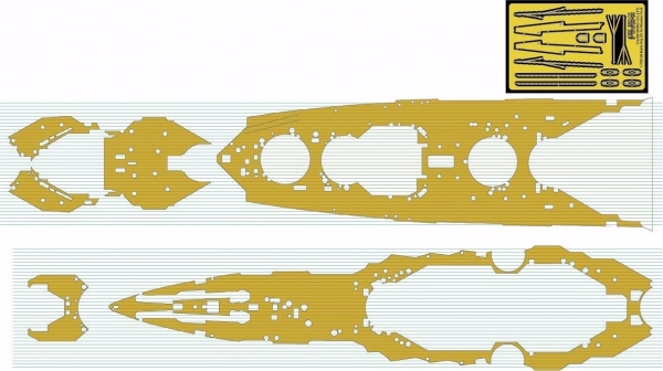 1/700 戰艦 伊勢 木甲板 FUJIMI GUP123 日本海軍 富士美 組裝模型 FUJIMI,1/700,GUP,戰艦,伊勢,蝕刻片,木甲板,,