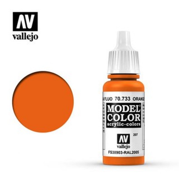 Acrylicos Vallejo AV水漆 模型色彩 Model Color 207 #70733 螢光橘色 17ml Acrylicos Vallejo,AV水漆,模型色彩,Model Color,207, #,70733,螢光橘色,17ml,