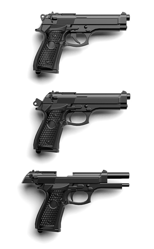 Tomytec 1/12 迷你武裝 LA049 M9&M93R 貝瑞塔93R手槍 Tomytec,1/12,迷你武裝,LA049,M9,M93R,貝瑞塔M9手槍