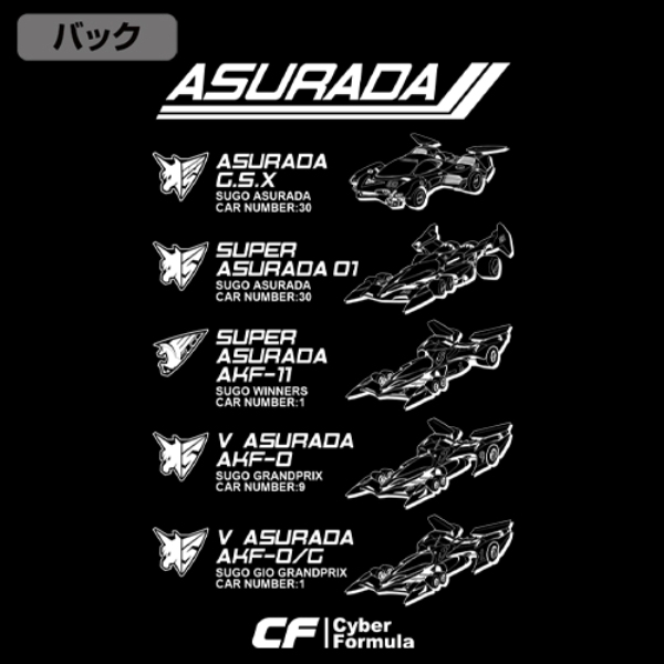 COSPA 閃電霹靂車 超級阿斯拉 歷代阿斯拉 短袖T恤 黑＆灰 COSPA,閃電霹靂車,歷代阿斯拉,短袖T恤,黑,＆,灰,超級阿斯拉,