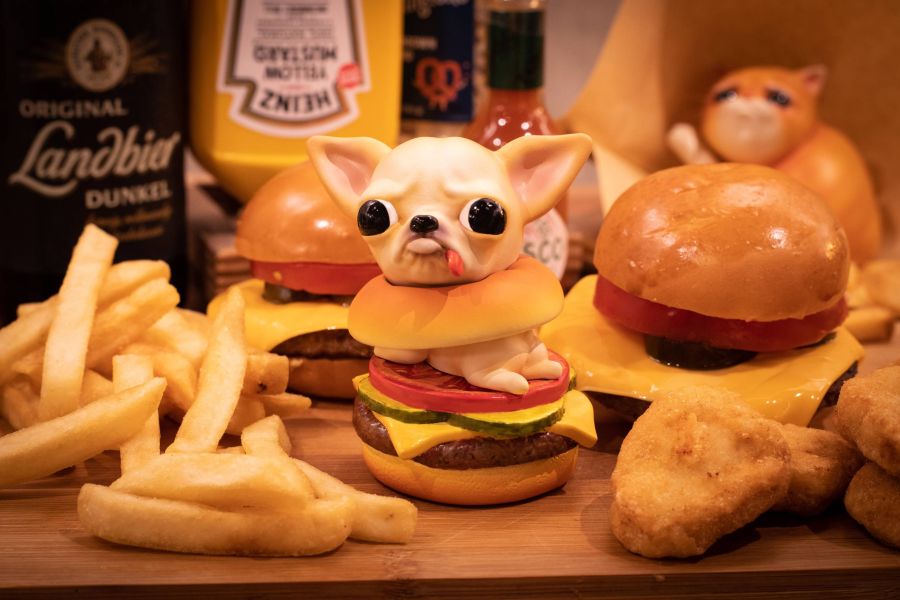 bid Toys 粗豬食堂 吉式漢堡 已塗裝完成品 bid Toys,粗豬食堂,吉式漢堡