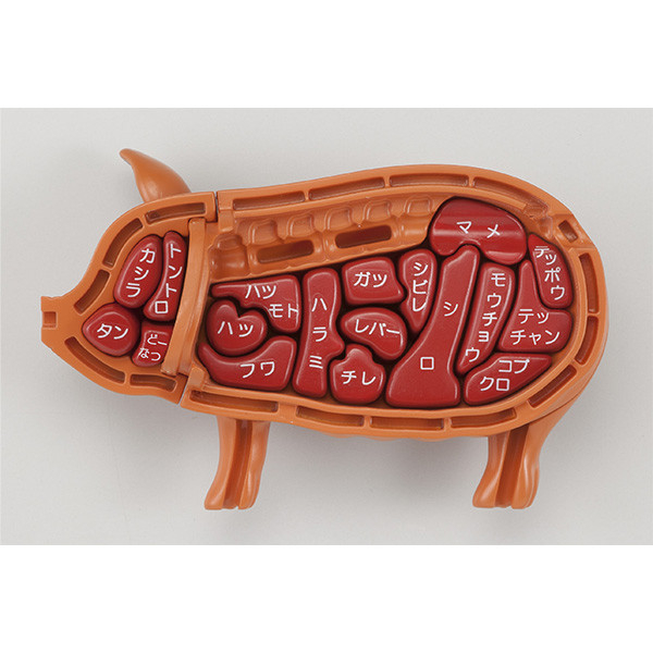 MegaHouse 買一頭豬 黑毛豬立體拼圖 42片 益智玩具 桌遊 燒肉豬,MegaHouse,立體拚圖,益智玩具