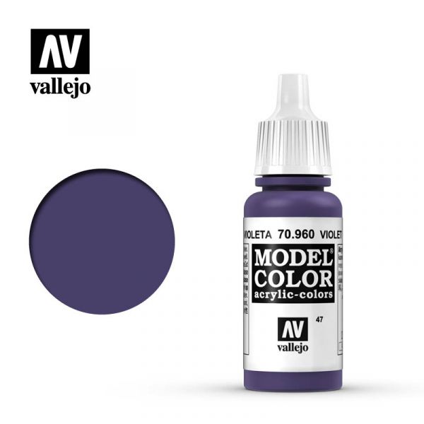 Acrylicos Vallejo AV水漆 模型色彩 Model Color 047 #70960 紫羅蘭色 17ml ,Acrylicos, Vallejo, 模型色彩, Model, Color, 047,70960,紫羅蘭色,17ml,AV水漆