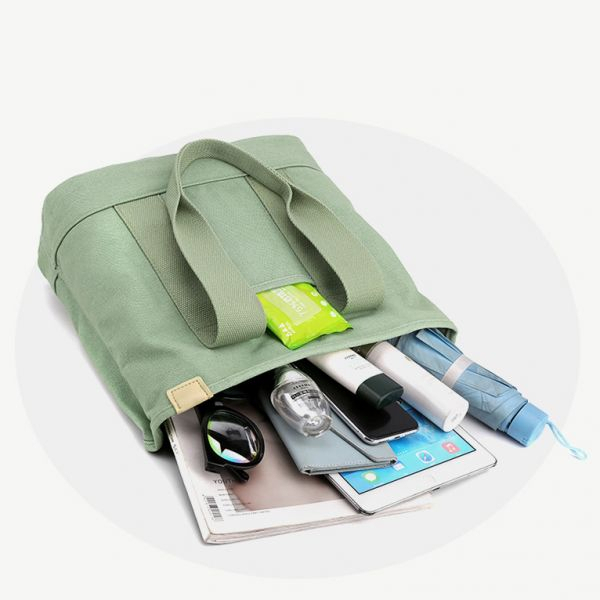 【Big】Simple life-Enjoy側背環保帆布包-大款軍藍色 日常帆布包,側背環保包,多功能隔層,輕鬆整理物品,時尚伴侶,實用舒適,輕便旅行包,簡約生活配件,帆布包,買一送一