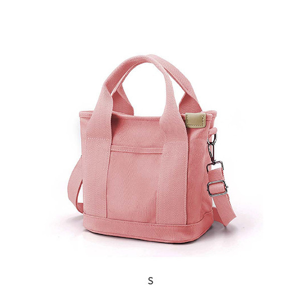 【Mini】Simple life-Enjoy側背環保帆布包-粉紅色 日常帆布包,側背環保包,多功能隔層,輕鬆整理物品,時尚伴侶,實用舒適,輕便旅行包,簡約生活配件,帆布包,買一送一