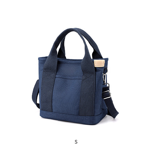 【Mini】Simple life-Enjoy側背環保帆布包-軍藍色 日常帆布包,側背環保包,多功能隔層,輕鬆整理物品,時尚伴侶,實用舒適,輕便旅行包,簡約生活配件,帆布包,買一送一