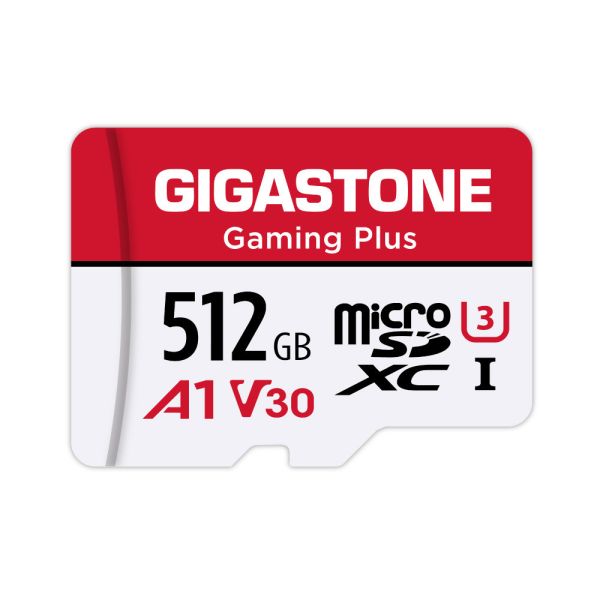 Gaming Plus microSDXC UHS-Ⅰ U3 A1V30 512GB遊戲專用記憶卡(支援Switch/GoPro) Gigastone,MicroSD,A1V30,高速記憶卡,512GB,附轉卡,讀取速度快,五年保固,備份豆腐,switch,空拍機,遊戲部落客,遊戲記憶卡