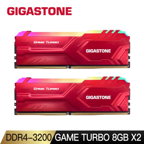 GAME TURBO DDR4 3200MHz 16GB RGB 電競超頻 桌上型記憶體-白(PC專用/8GBx2) DDR4,3200MHz,32GB,筆記型記憶體,1入組Gigastone,Intel,AMD,DRAM16GB,SODIMM,5年保固