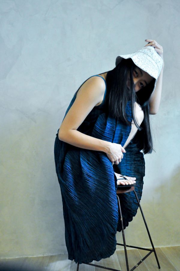 【Maku Textile】GATHERED_RN_367洋裝_CUS202465 手織,手紡紗,洋裝,植物染,草木染